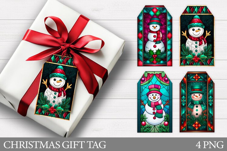 Christmas Snowman Gift Tag. Christmas Gift Tag Design example image 1