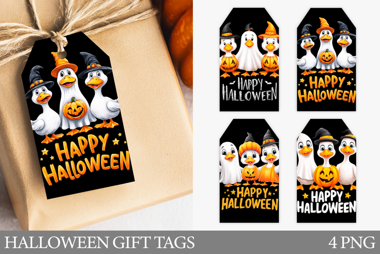 Halloween Goose Gift Tag. Halloween Gift Tag Printable