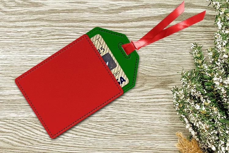 Blank Gift Tag Gift Card Holder ITH Applique Embroidery File