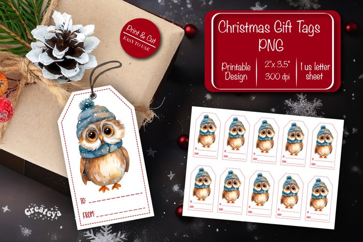 Christmas gift tag printable template Christmas Holiday tag