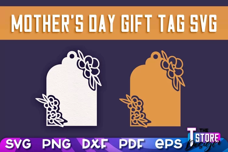 Mother's Day Gift Tag SVG | Gift Tag SVG Design | SVG File