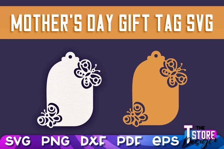 Mother's Day Gift Tag SVG | Gift Tag SVG Design | SVG File