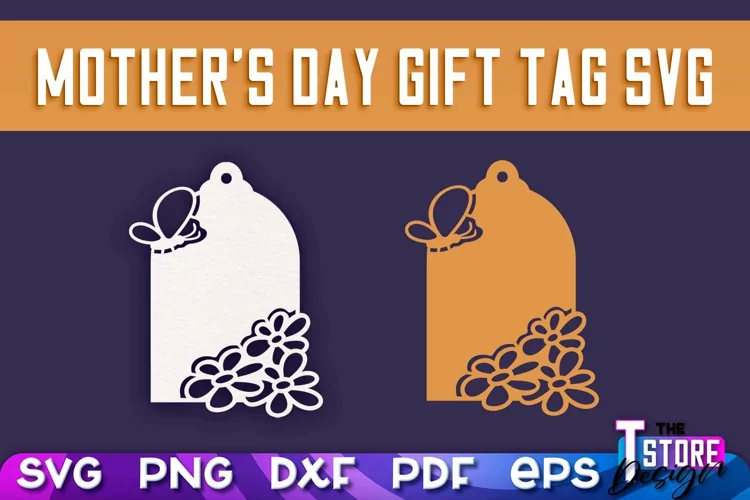 Mother's Day Gift Tag SVG | Gift Tag SVG Design | SVG File