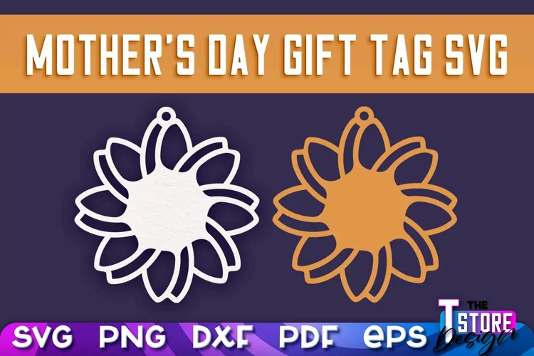 Mother's Day Gift Tag SVG | Flower SVG Design | SVG File