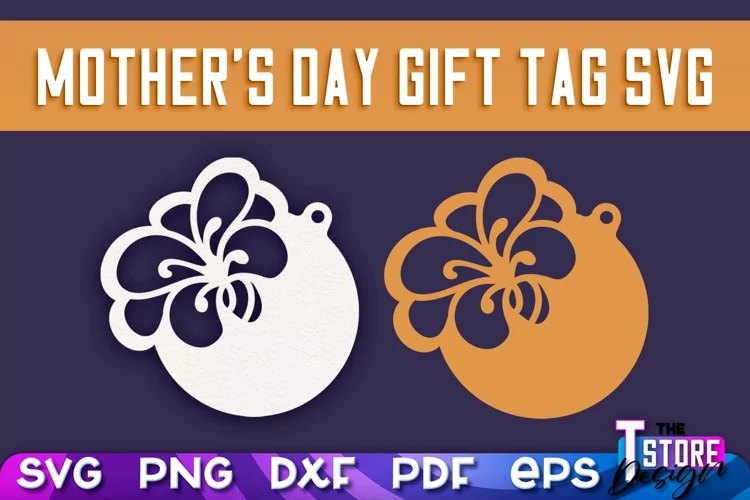 Mother's Day Gift Tag SVG | Gift Tag SVG Design | SVG File