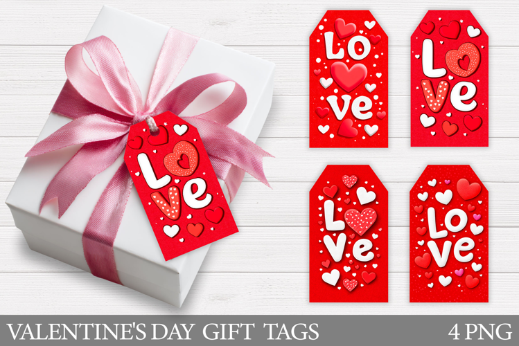 Valentines Gift Tag Design. Love Gift Tag Printable