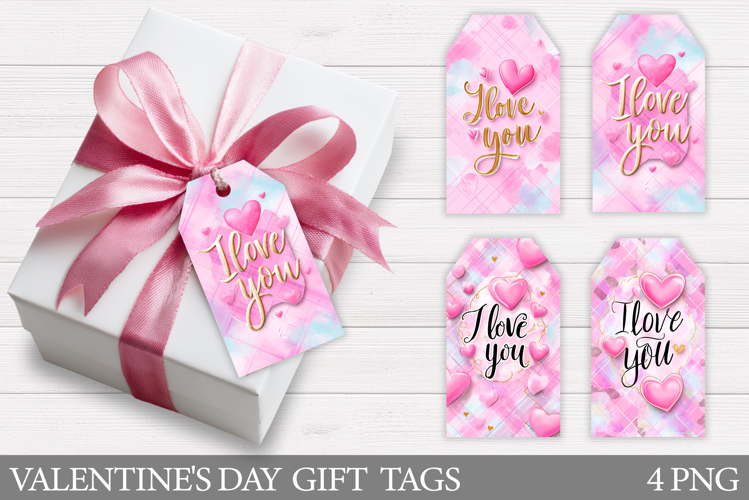 Valentines Gift Tag Design. Heart Gift Tag Printable