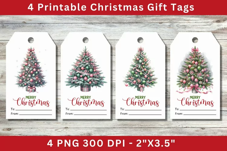 Christmas Gift Tags, christmas tree