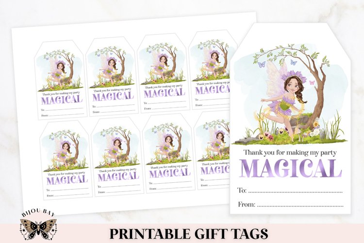 Fairy Printable Birthday Party Gift Tags