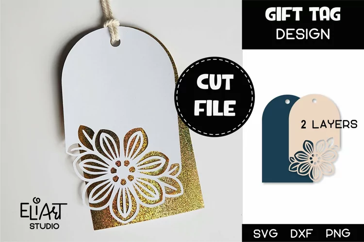 Gift Tag SVG | Flowers Gift Tag Cut File