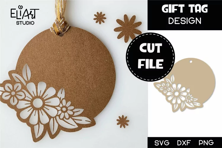 Flower Gift Tag SVG | Summer Gift Tag Template