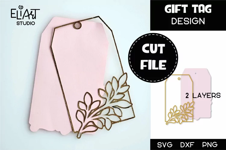 Gift Tag SVG | Leaves Gift Tag Cut File