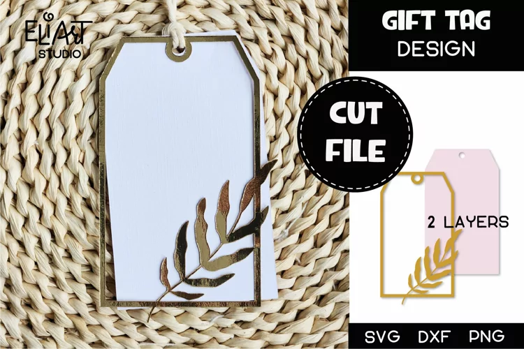 Leaves Gift Tag SVG | Gift Tag Template