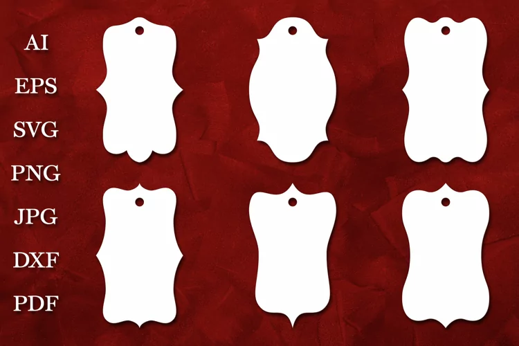 Papercut Gift Tags SVG. Hang Tags Template. Sale Tags