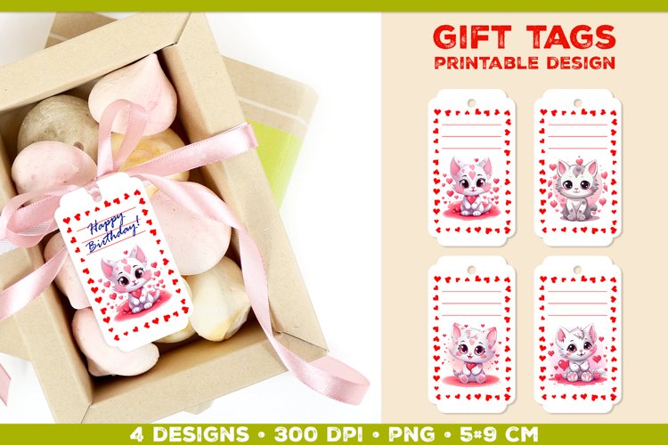 Printable Birthday Gift Tags Template with Adorable Animals