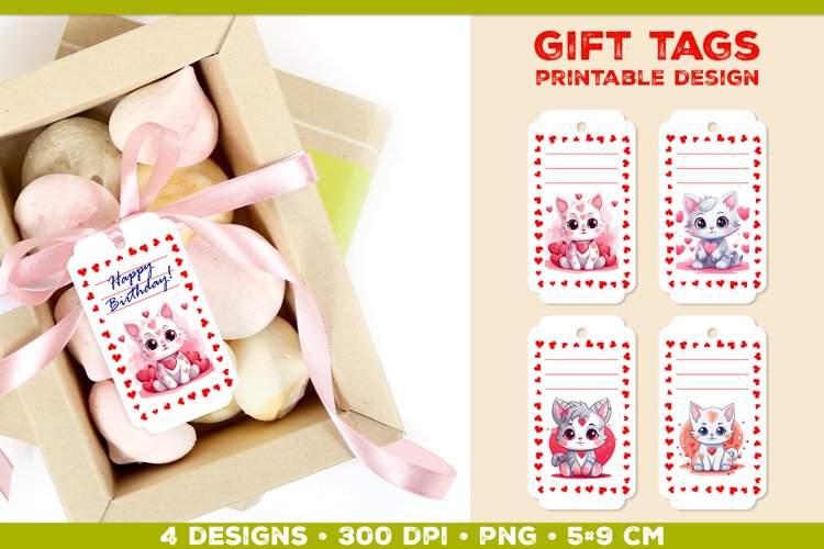 Printable Birthday Gift Tags Template with Adorable Animals