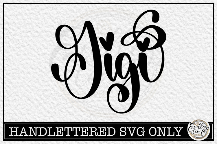 Gigi - Handlettered Name SVG Cut file