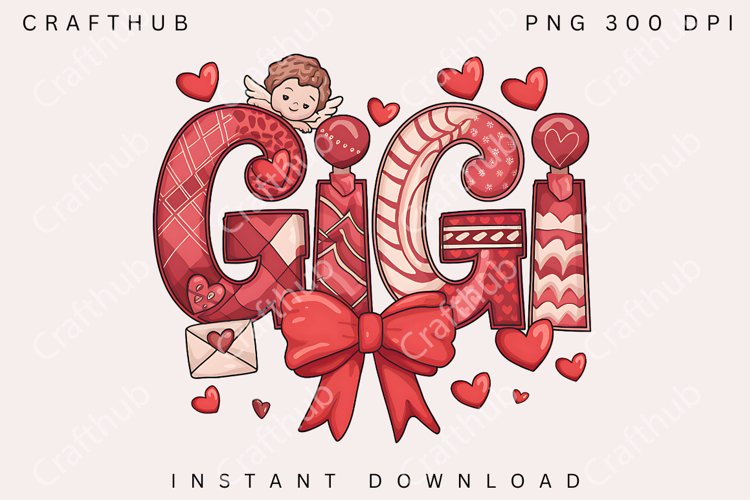 Gigi Valentine Coquette Bow PNG, Gigi Valentine Coquette Png