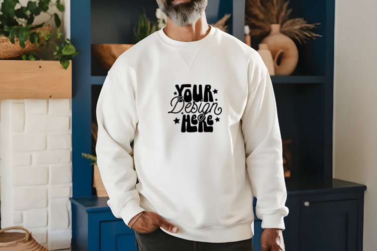 Gildan 18000 Mockup, Male Model Mockup, Gildan 18000 Mockup