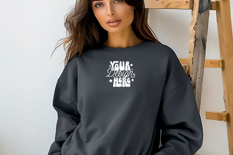 Gildan 18000 Sweatshirt Mockups, Women Sweatshirt Mockup,