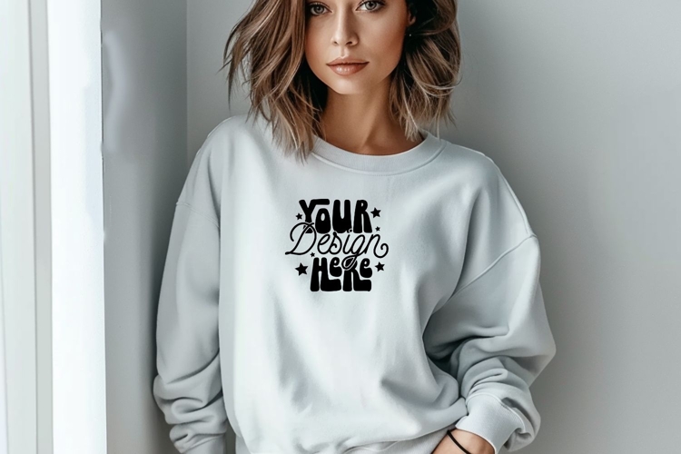 Gildan 18000 Sweatshirt Mockups, Women Sweatshirt Mockup,