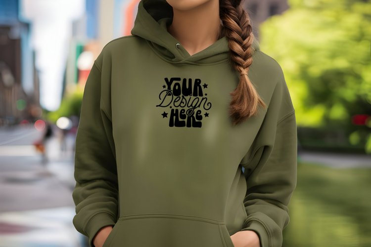 Gildan 18500 Hoodie Mockup, Mockup example image 1