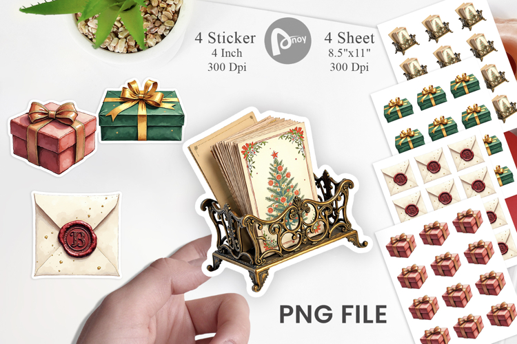 Gilded Age Christmas Mail Sticker