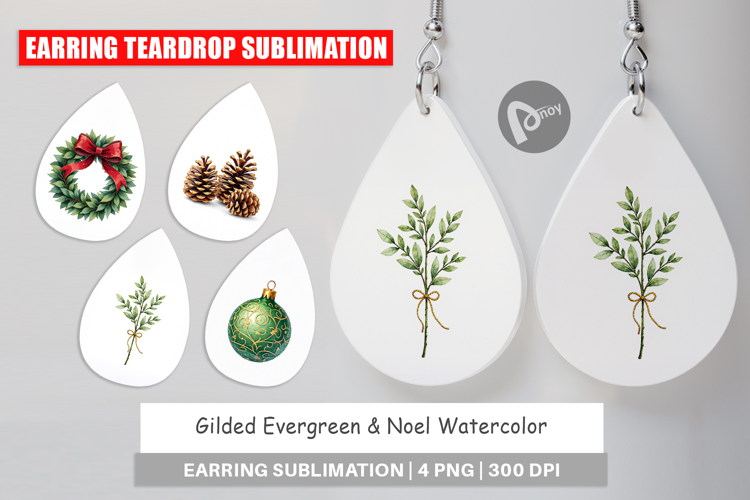 Gilded Evergreen Noel Earring