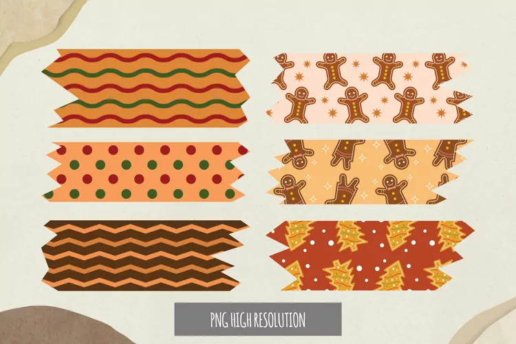 Ginger Bread Patterned Tape