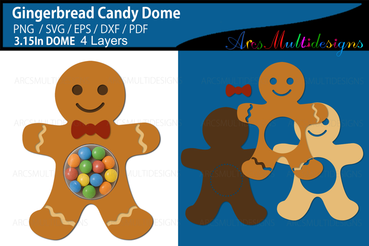 Gingerbread Candy Dome SVG