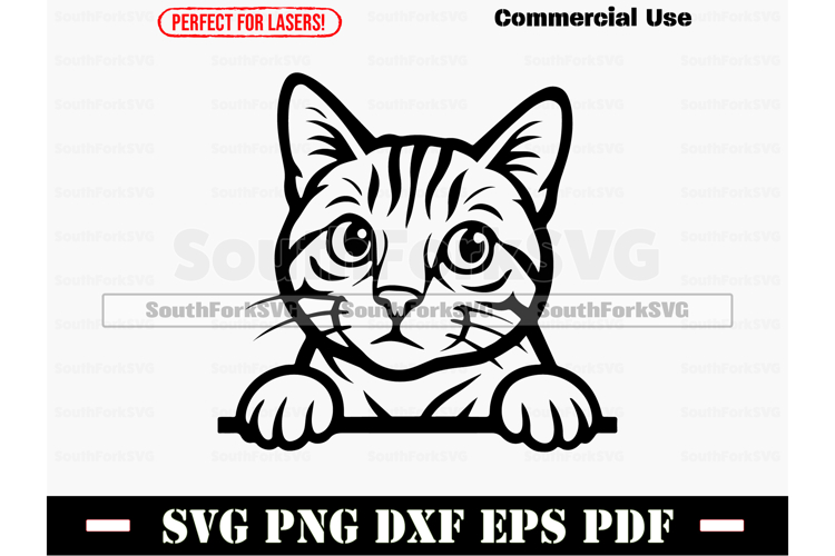 Cat Peeking Svg Image 17