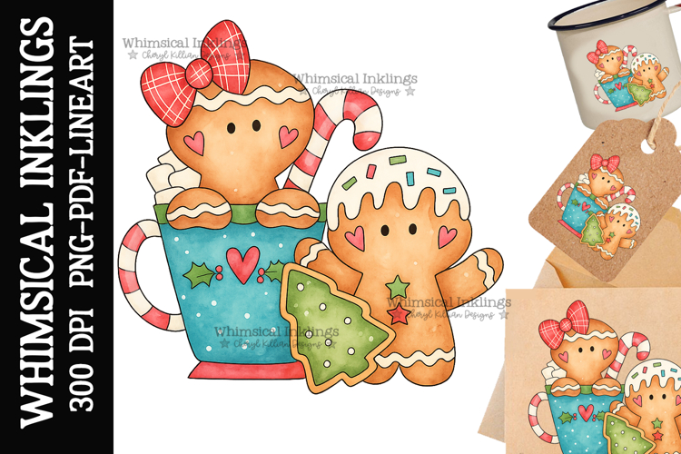 Gingerbread Pals Sublimation Clipart