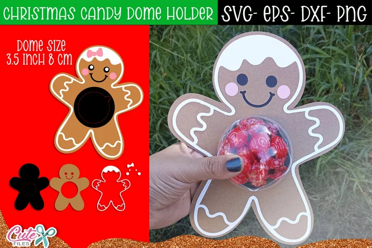 Gingerbread Candy Dome SVG Cut File| Christmas Paper Cut SVG
