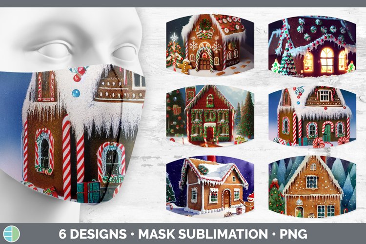Gingerbread Christmas Mask | Sublimation Bundle Face Mask De