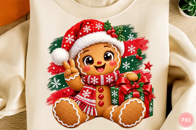 Gingerbread Christmas PNG, Cute Gingerbread PNG, Christmas