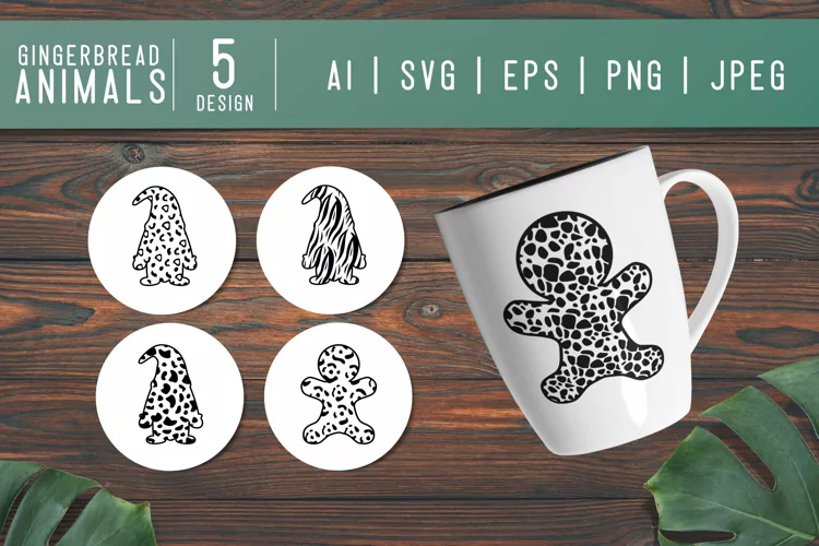 Gingerbread and Gnome with Animal Skin Pattern Set