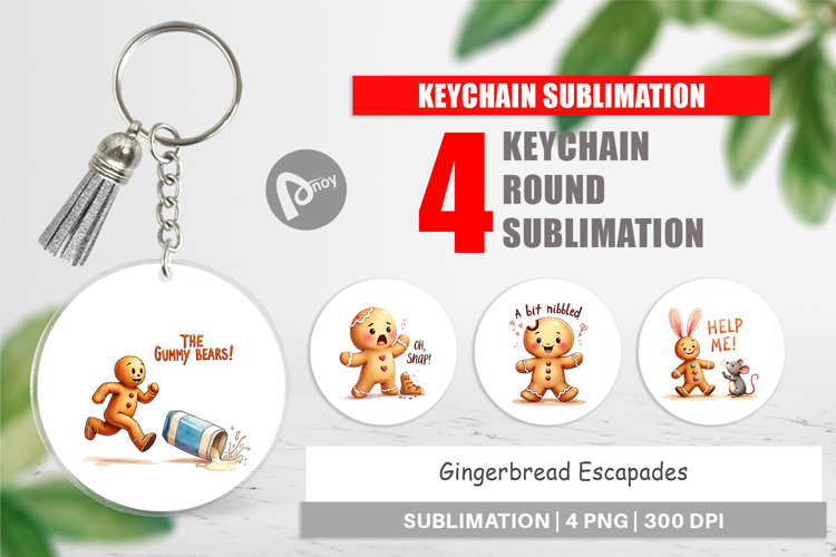 Gingerbread Escapades Keychain