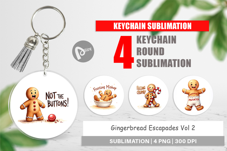 Gingerbread Escapades Keychain