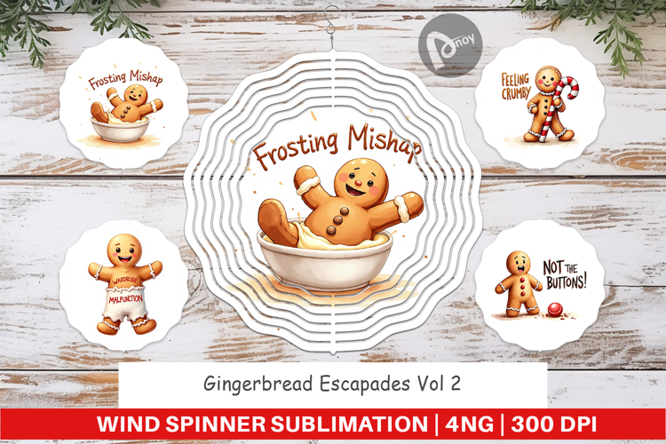 Gingerbread Escapades Wind Spinner