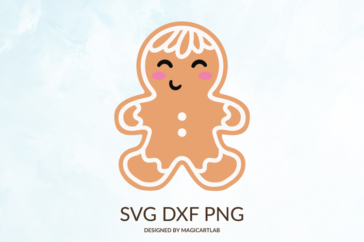Gingerbread Man SVG|Christmas Cookie Clipart
