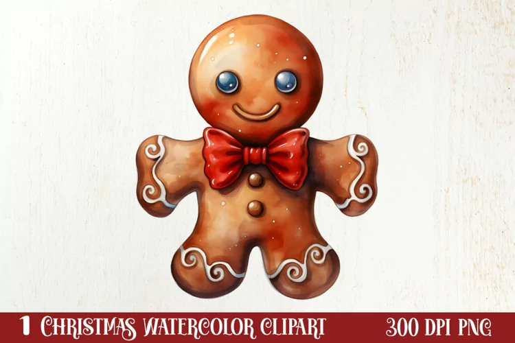 Gingerbread Man Sublimation Clipart, Gingerbread Man Clipart