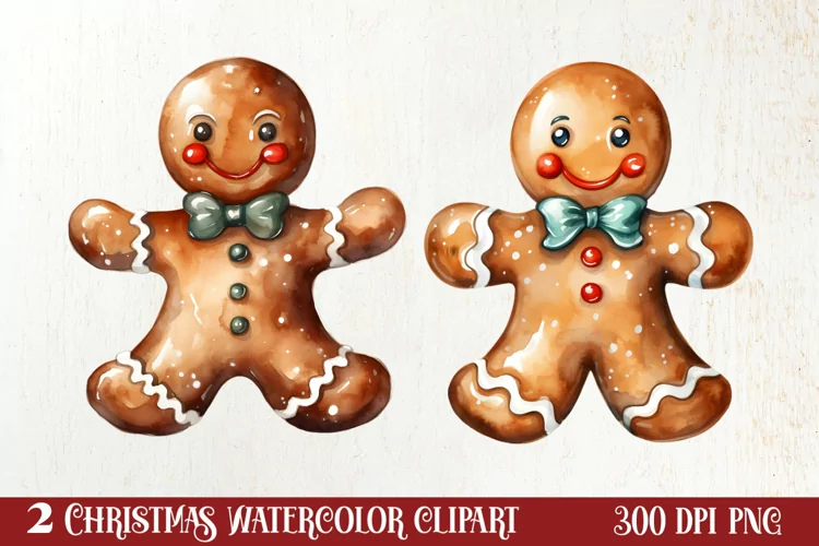 Gingerbread Man Sublimation Clipart, Gingerbread Man Clipart