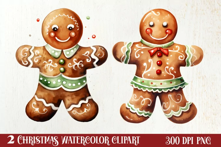 Gingerbread Man Sublimation Clipart, Gingerbread Man Clipart