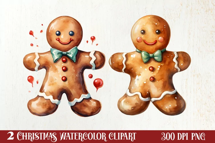 Gingerbread Man Sublimation Clipart, Gingerbread Man Clipart