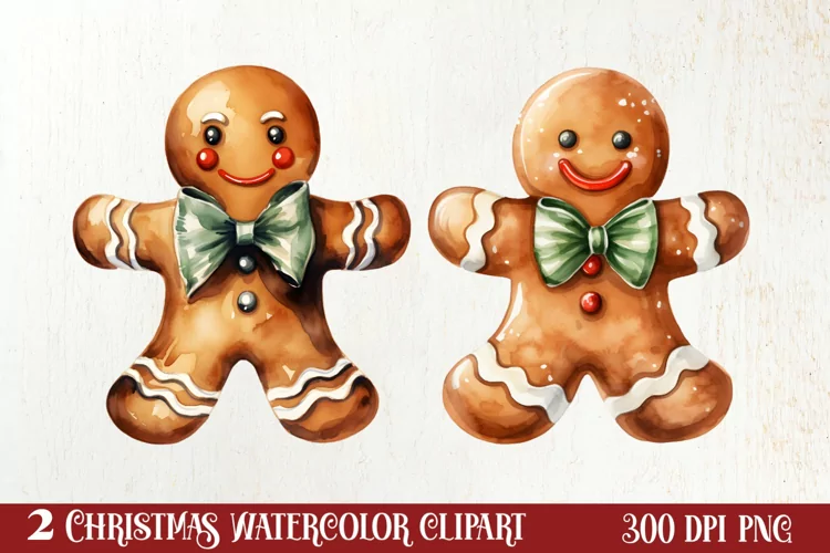 Gingerbread Man Sublimation Clipart, Gingerbread Man Clipart