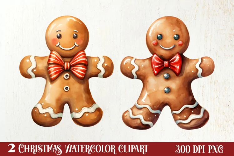 Gingerbread Man Sublimation Clipart, Gingerbread Man Clipart