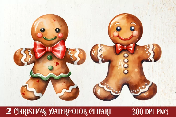 Gingerbread Man Sublimation Clipart, Gingerbread Man Clipart