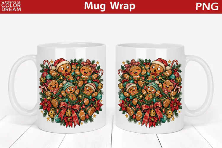 Christmas Gingerbread Cookies | Festive Mug Wrap
