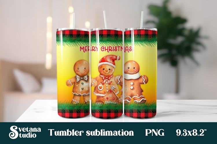 Christmas tumblers gingerbread man wrap | Christmas tumblers