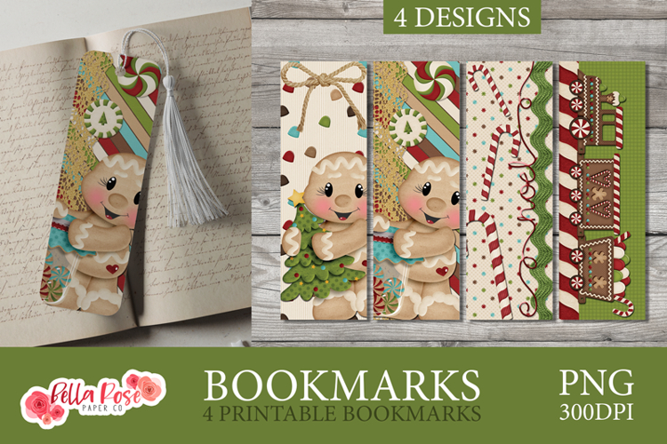 Gingerbread Bookmarks | Christmas Printable Bookmarks